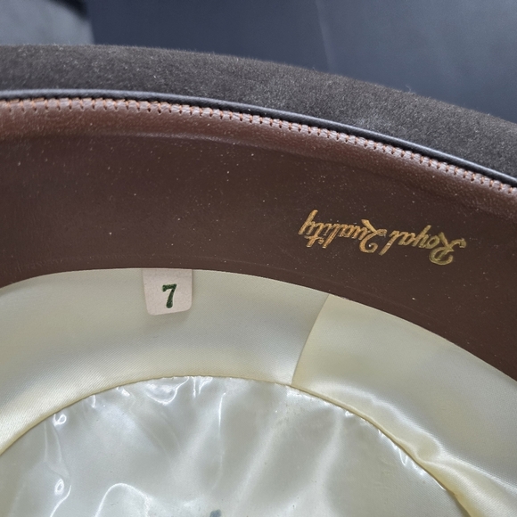 Vintage Bond Royal Quality Brown Hat Bowler Fedora Size 7 Fur Felt USA Made - Picture 4 of 12